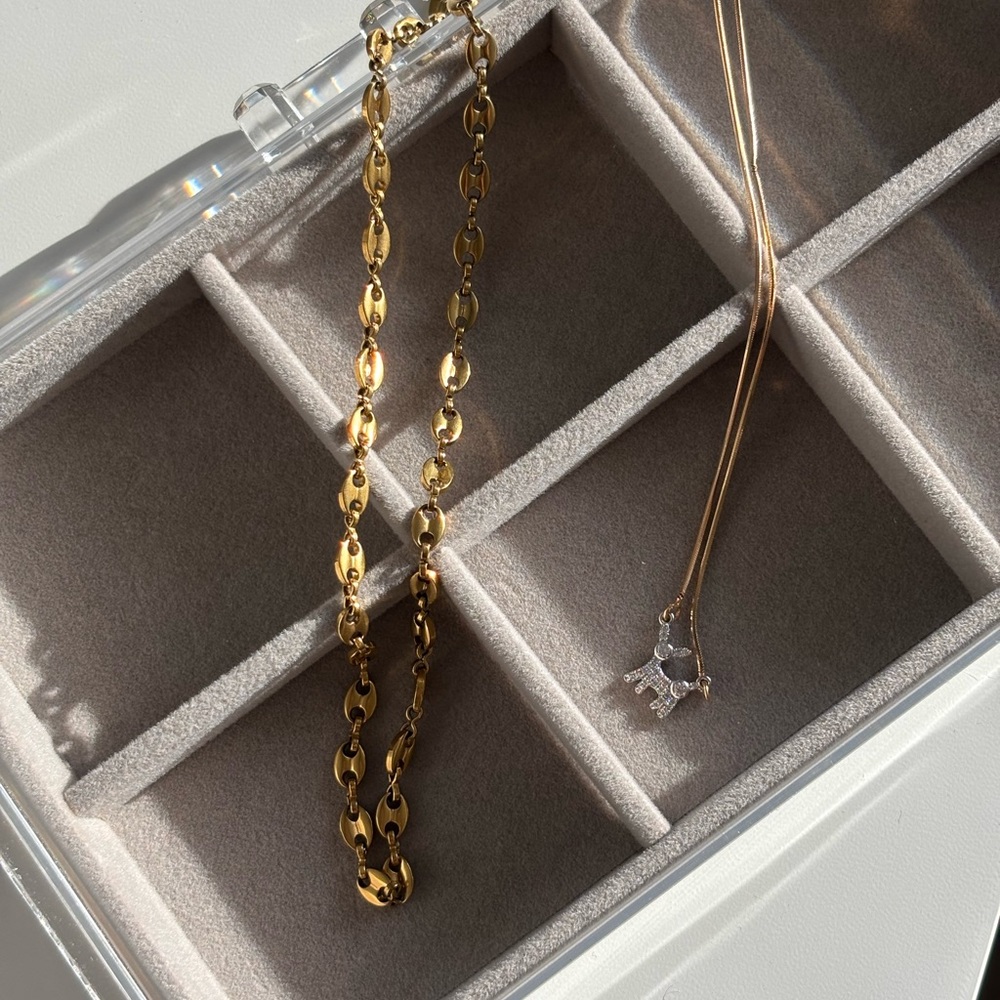Gold color necklace